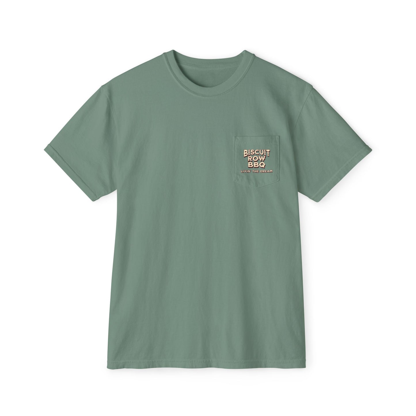 Custom for Biscuit Row BBQ Unisex Garment-Dyed Pocket T-Shirt