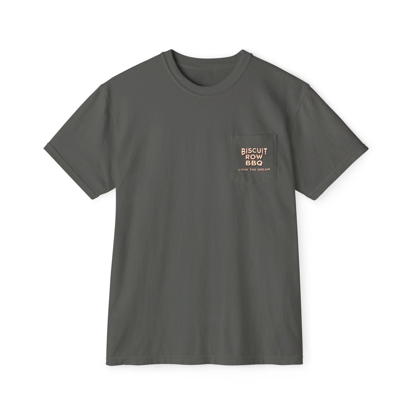Custom for Biscuit Row BBQ Unisex Garment-Dyed Pocket T-Shirt