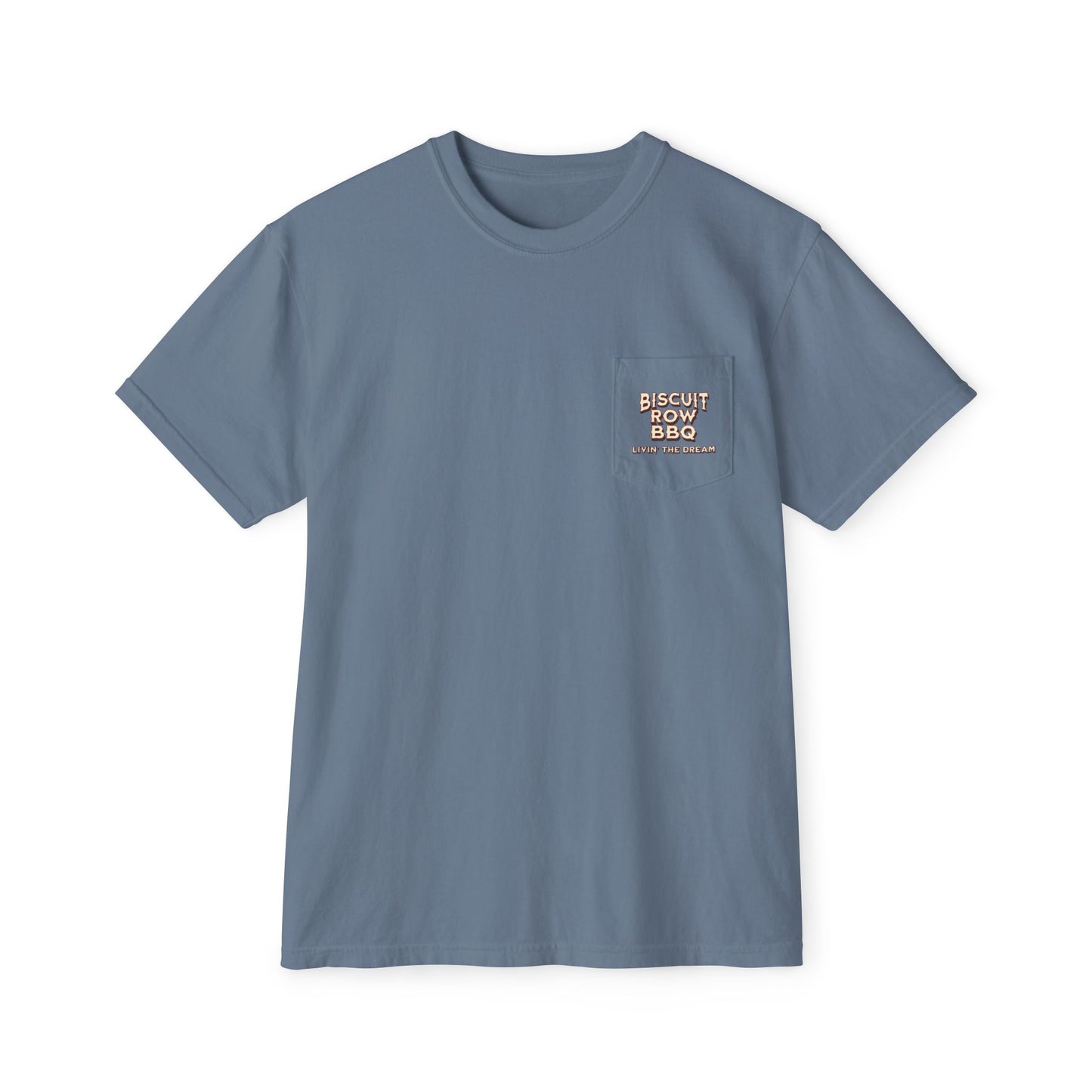 Custom for Biscuit Row BBQ Unisex Garment-Dyed Pocket T-Shirt