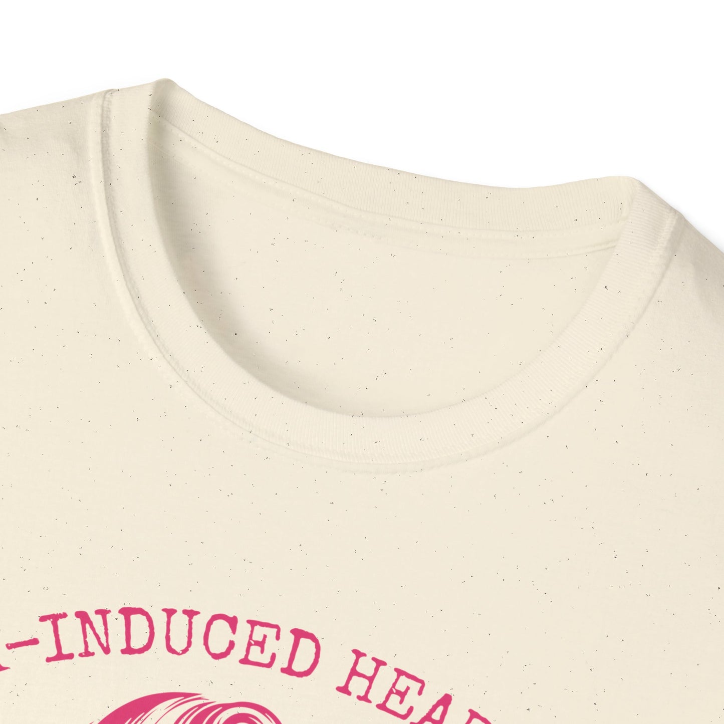 Book Lovers Vintage Style Book-Induced Heartache Graphic Tee, Nostalgic 1940s Housewife Pink Retro Artwork, Gift for Reader, Plus Size, Unisex Softstyle T-Shirt