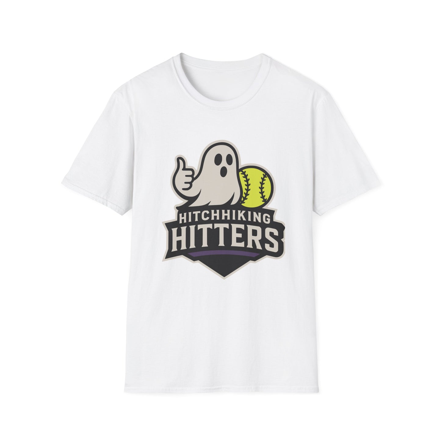 Custom Hitchhiking Hitters Short Sleeve Purple Softball T-Shirt Unisex Apparel
