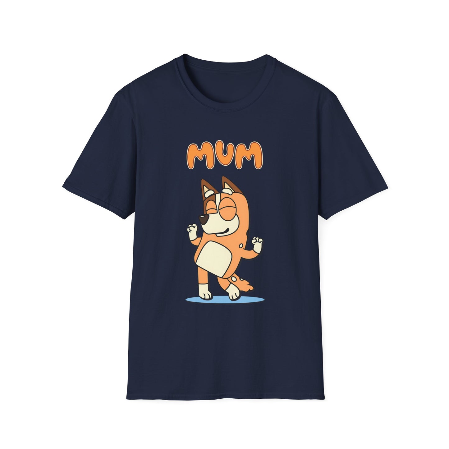 Custom Bluey Mum Unisex Softstyle T-Shirt - Fun Design
