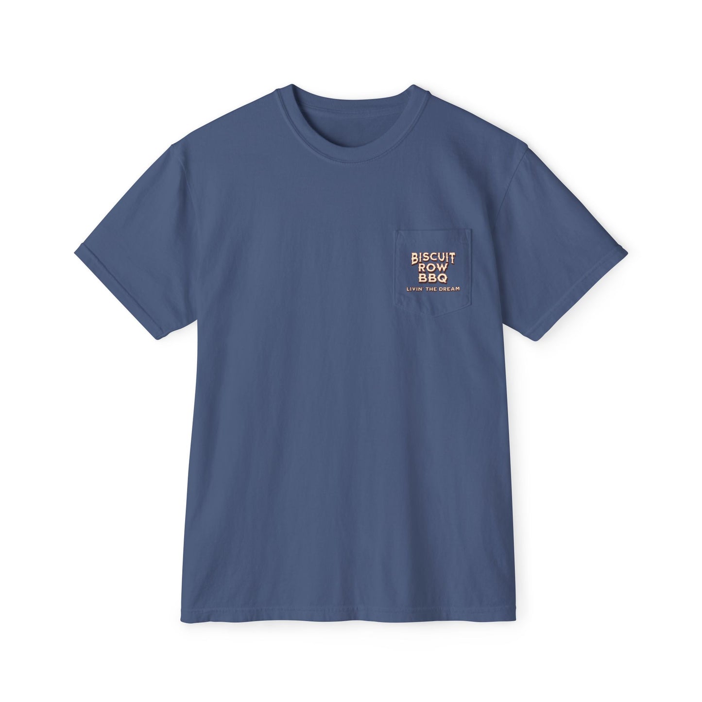 Custom for Biscuit Row BBQ Unisex Garment-Dyed Pocket T-Shirt