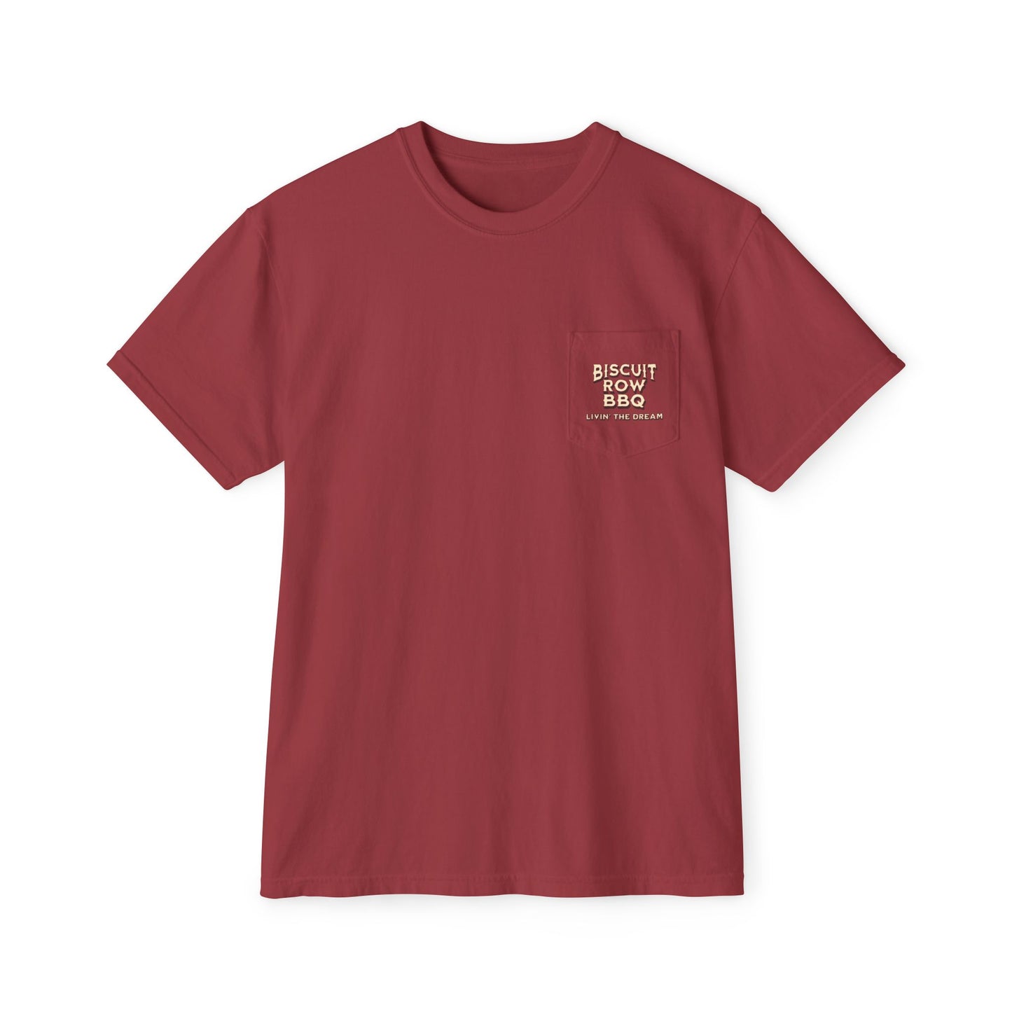 Custom for Biscuit Row BBQ Unisex Garment-Dyed Pocket T-Shirt