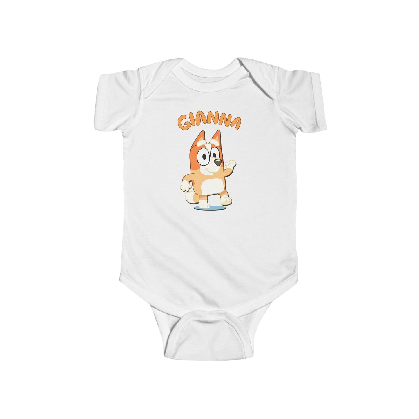 Custom Bluey Bingo Infant Bodysuit Cute Cartoon Design