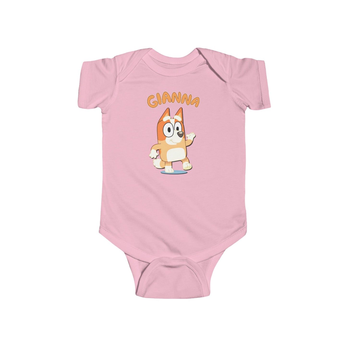Custom Bluey Bingo Infant Bodysuit Cute Cartoon Design