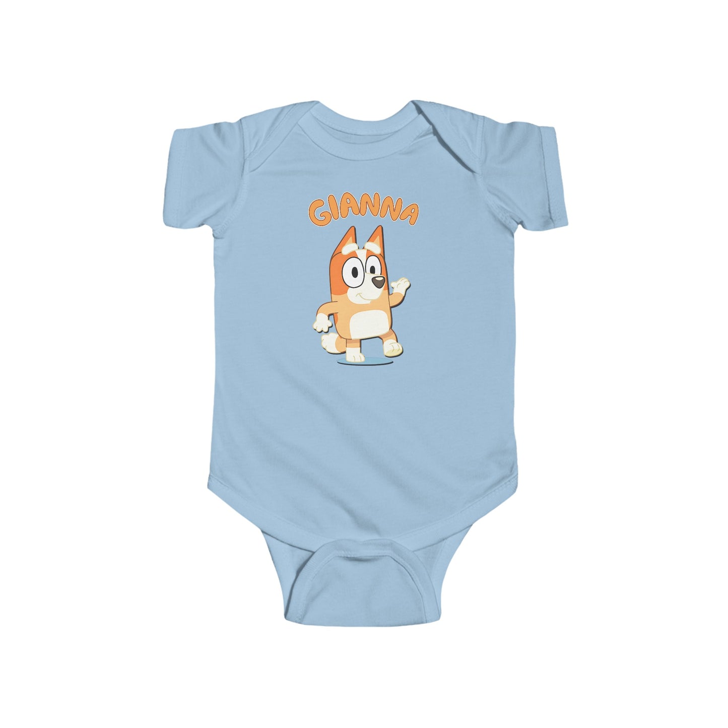 Custom Bluey Bingo Infant Bodysuit Cute Cartoon Design