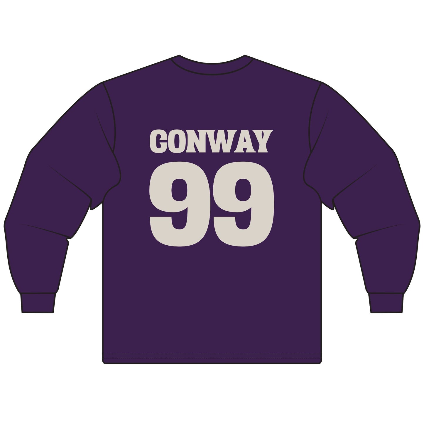 Custom Hitchhiking Hitters Long Sleeve Purple Softball T-Shirt Unisex Apparel