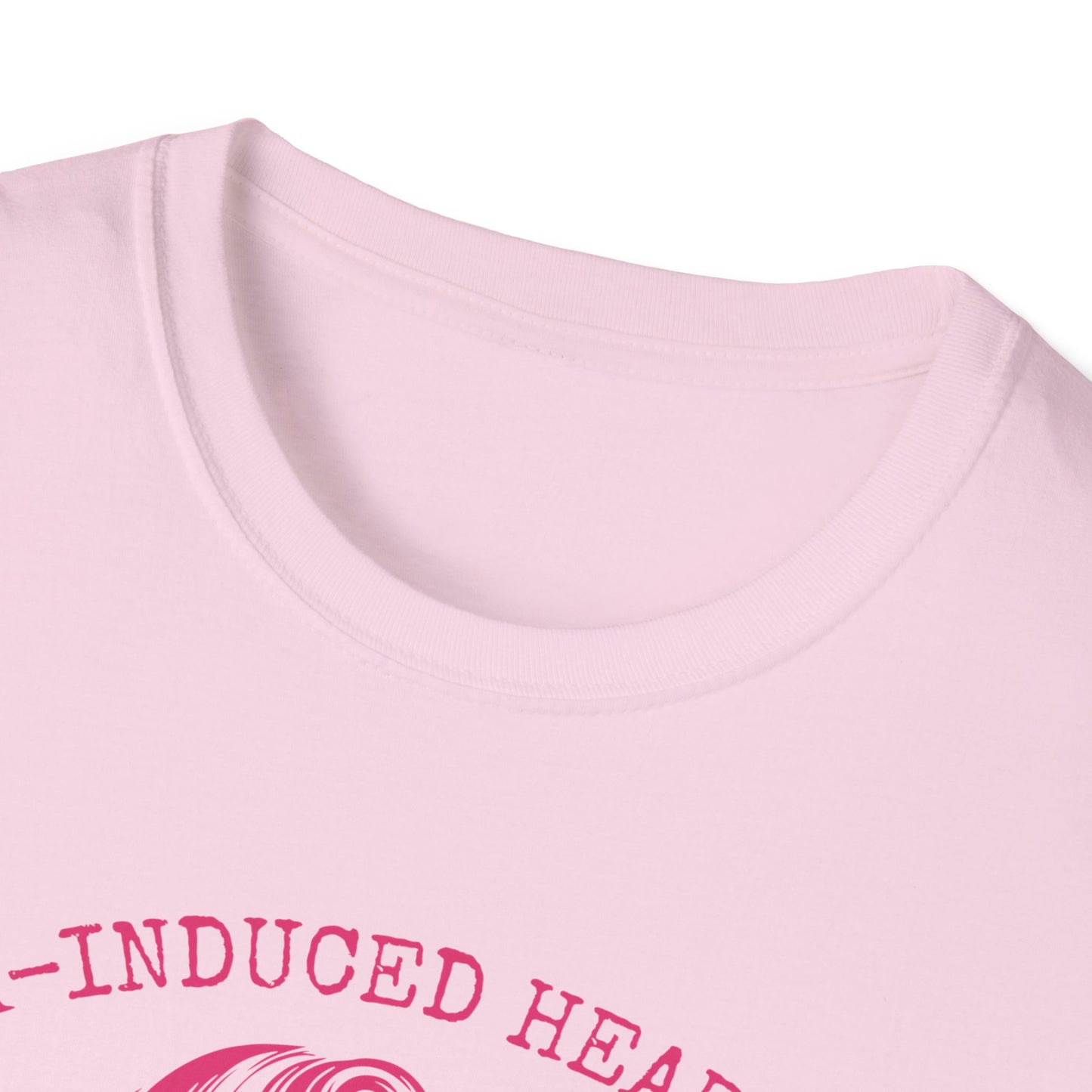 Book Lovers Vintage Style Book-Induced Heartache Graphic Tee, Nostalgic 1940s Housewife Pink Retro Artwork, Gift for Reader, Plus Size, Unisex Softstyle T-Shirt
