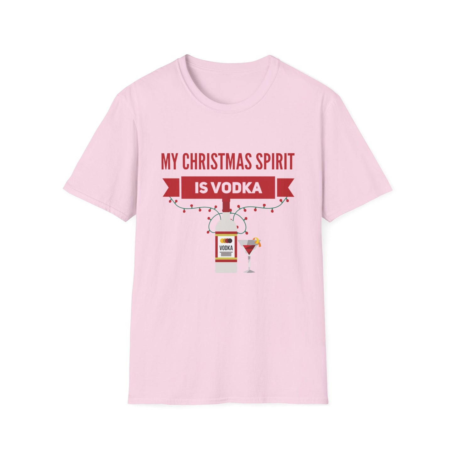 My Christmas Spirit Is Vodka T-Shirt Unisex Jersey Short Sleeve Holiday Graphic Tee