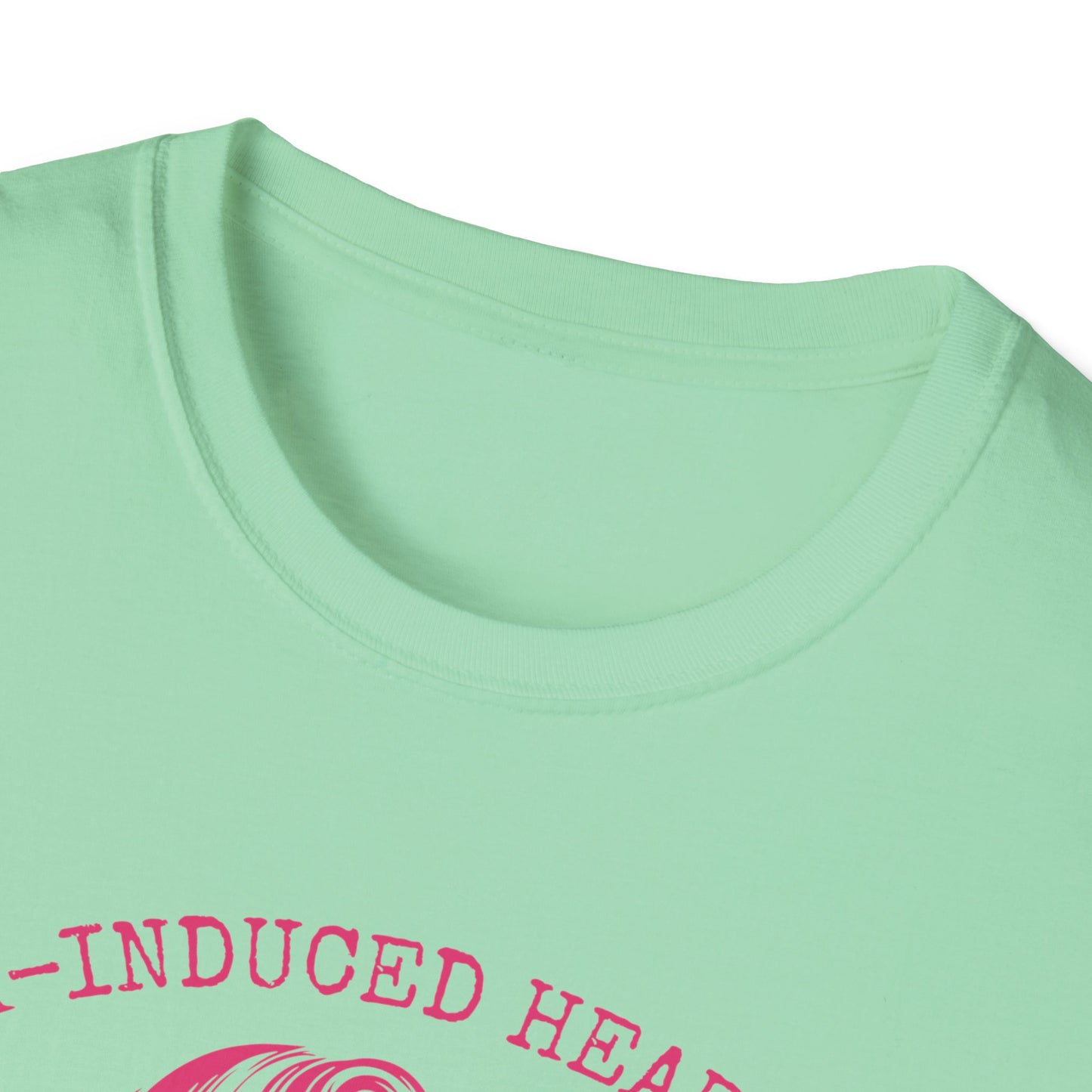 Book Lovers Vintage Style Book-Induced Heartache Graphic Tee, Nostalgic 1940s Housewife Pink Retro Artwork, Gift for Reader, Plus Size, Unisex Softstyle T-Shirt