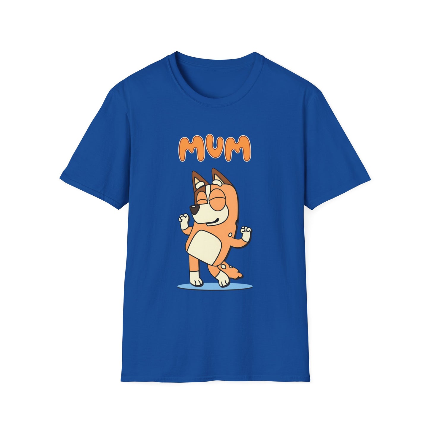 Custom Bluey Mum Unisex Softstyle T-Shirt - Fun Design