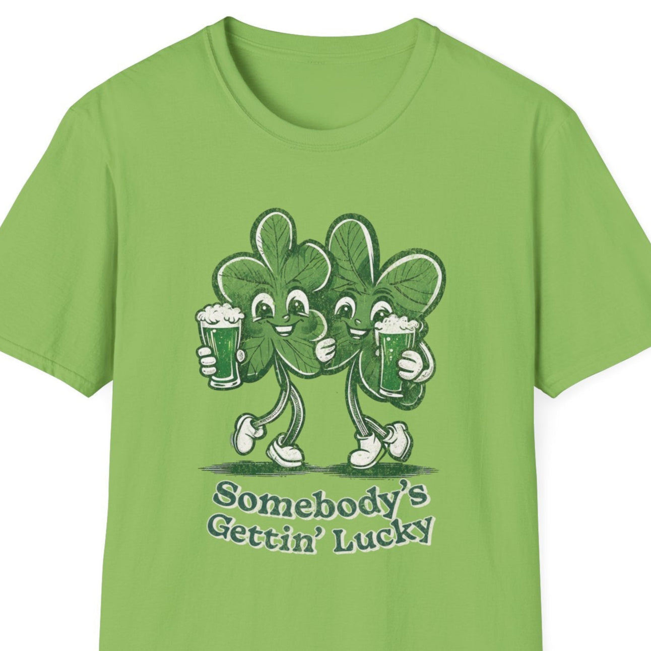 St. Patrick's Day Humor T-Shirt "Somebody's Gettin' Lucky" Holiday Design