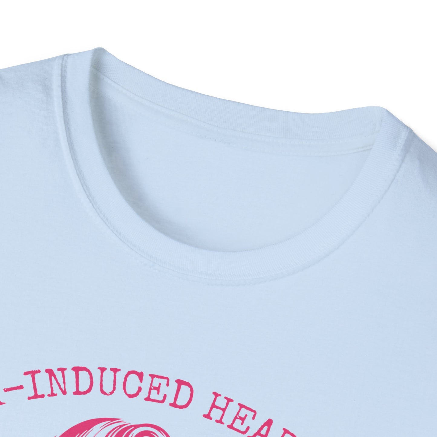 Book Lovers Vintage Style Book-Induced Heartache Graphic Tee, Nostalgic 1940s Housewife Pink Retro Artwork, Gift for Reader, Plus Size, Unisex Softstyle T-Shirt