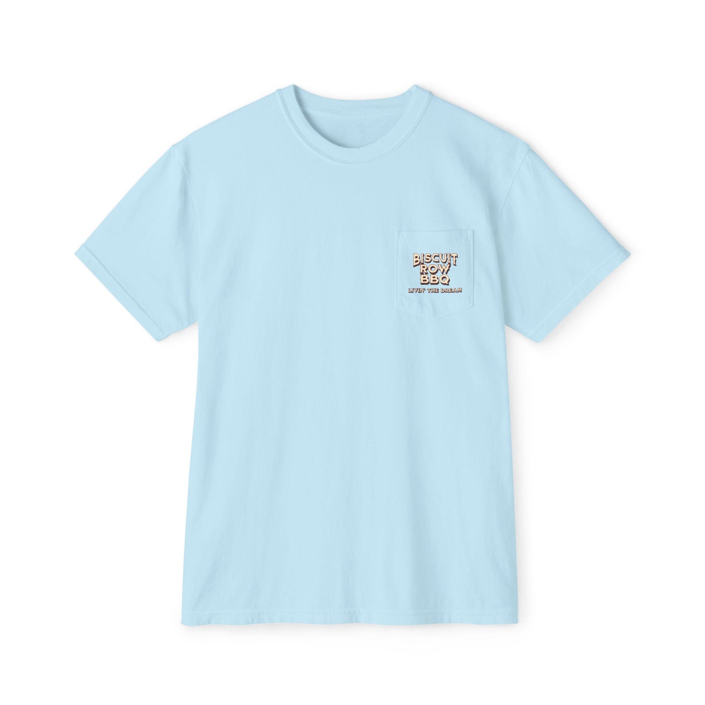 Custom for Biscuit Row BBQ Unisex Garment-Dyed Pocket T-Shirt