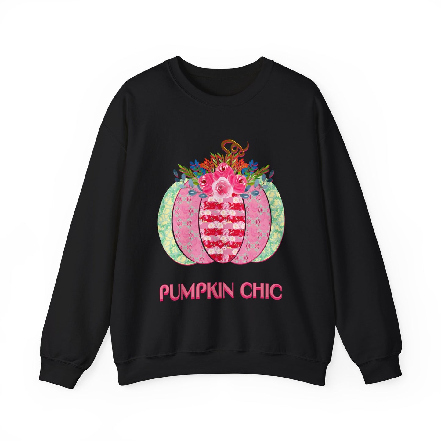 Pumpkin Chic Fall or Halloween Unisex Heavy Blend™ Crewneck Sweatshirt