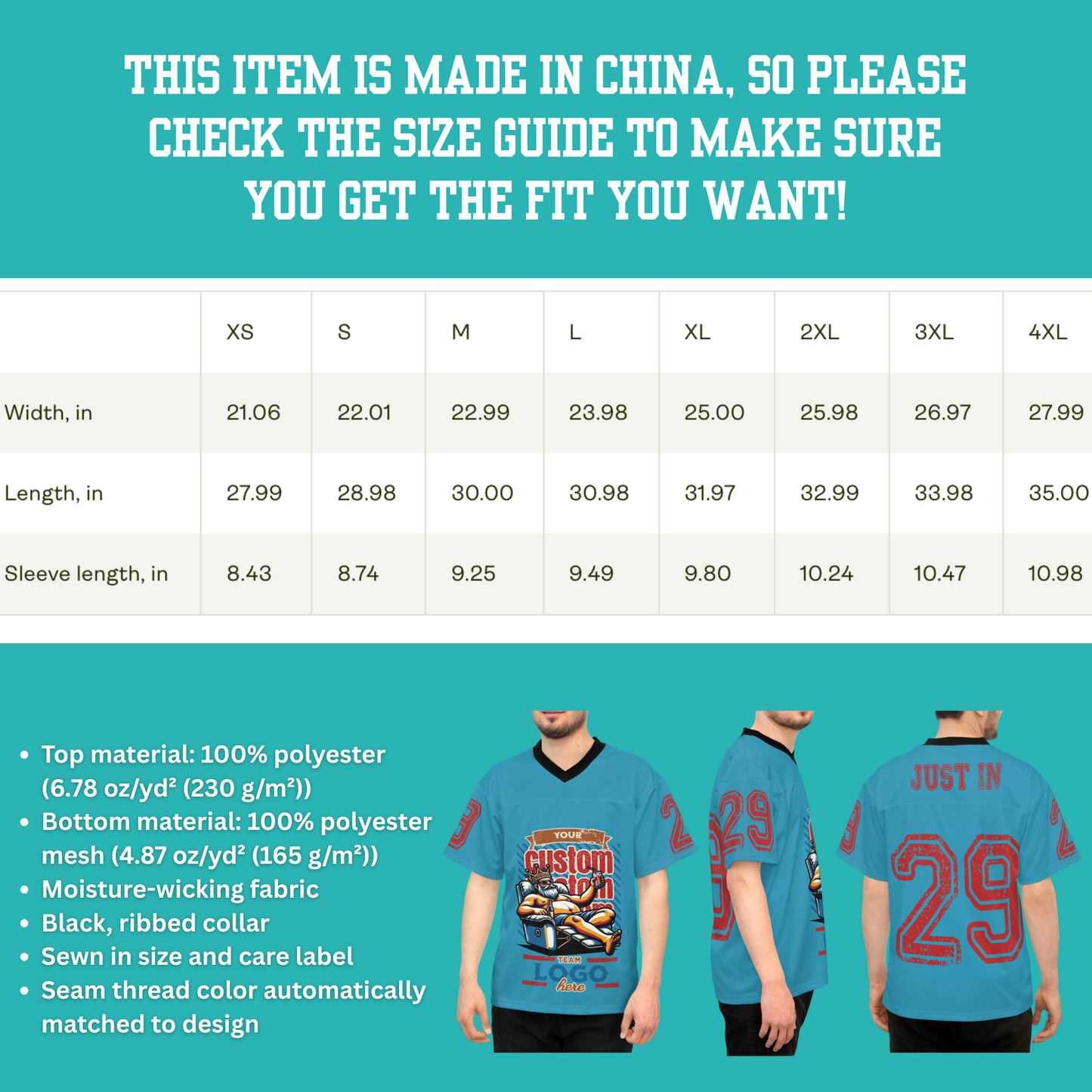 Merch for Your Logo! Unisex Football Jersey