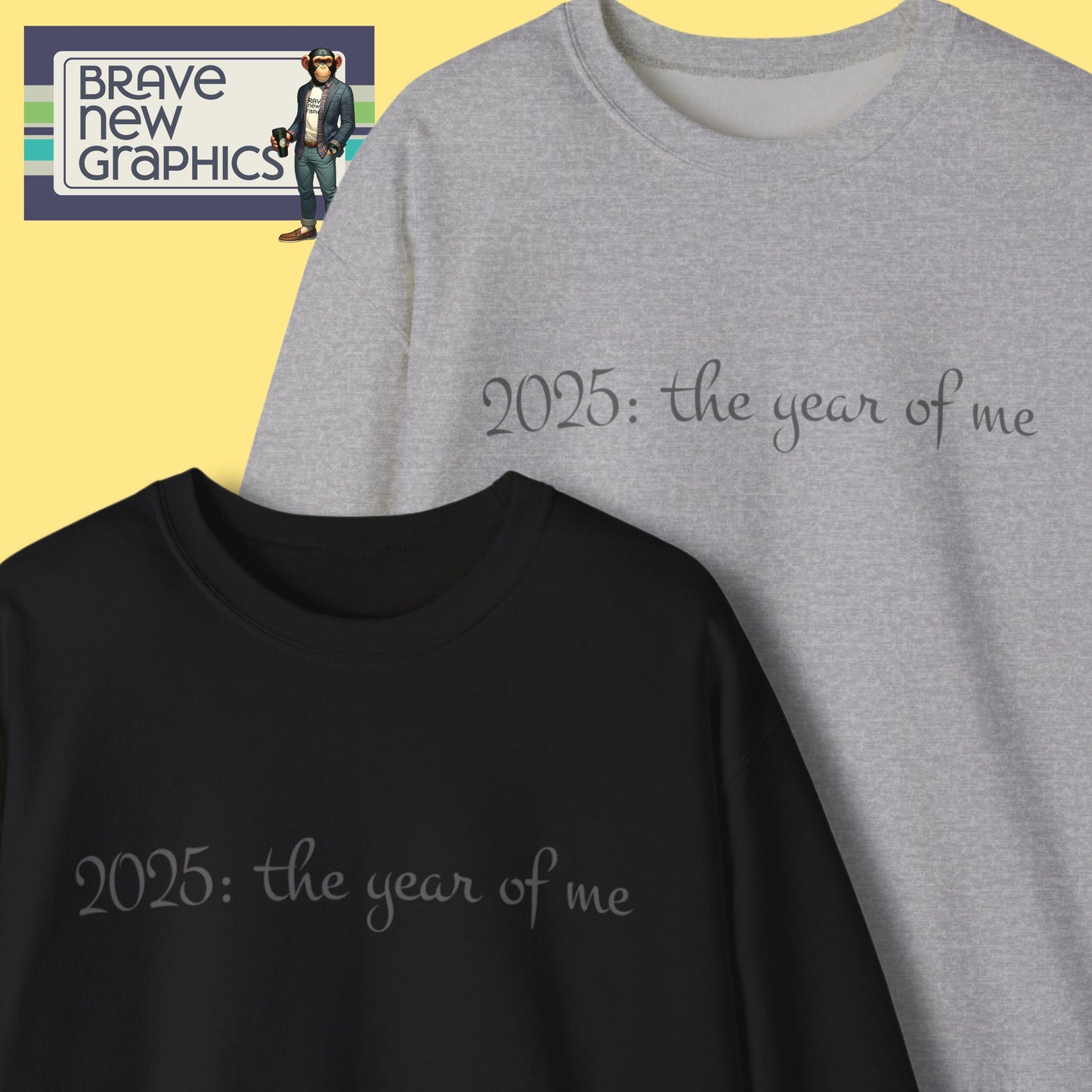 2025: The Year of Me Crewneck Sweatshirt Small - Plus Size 5X