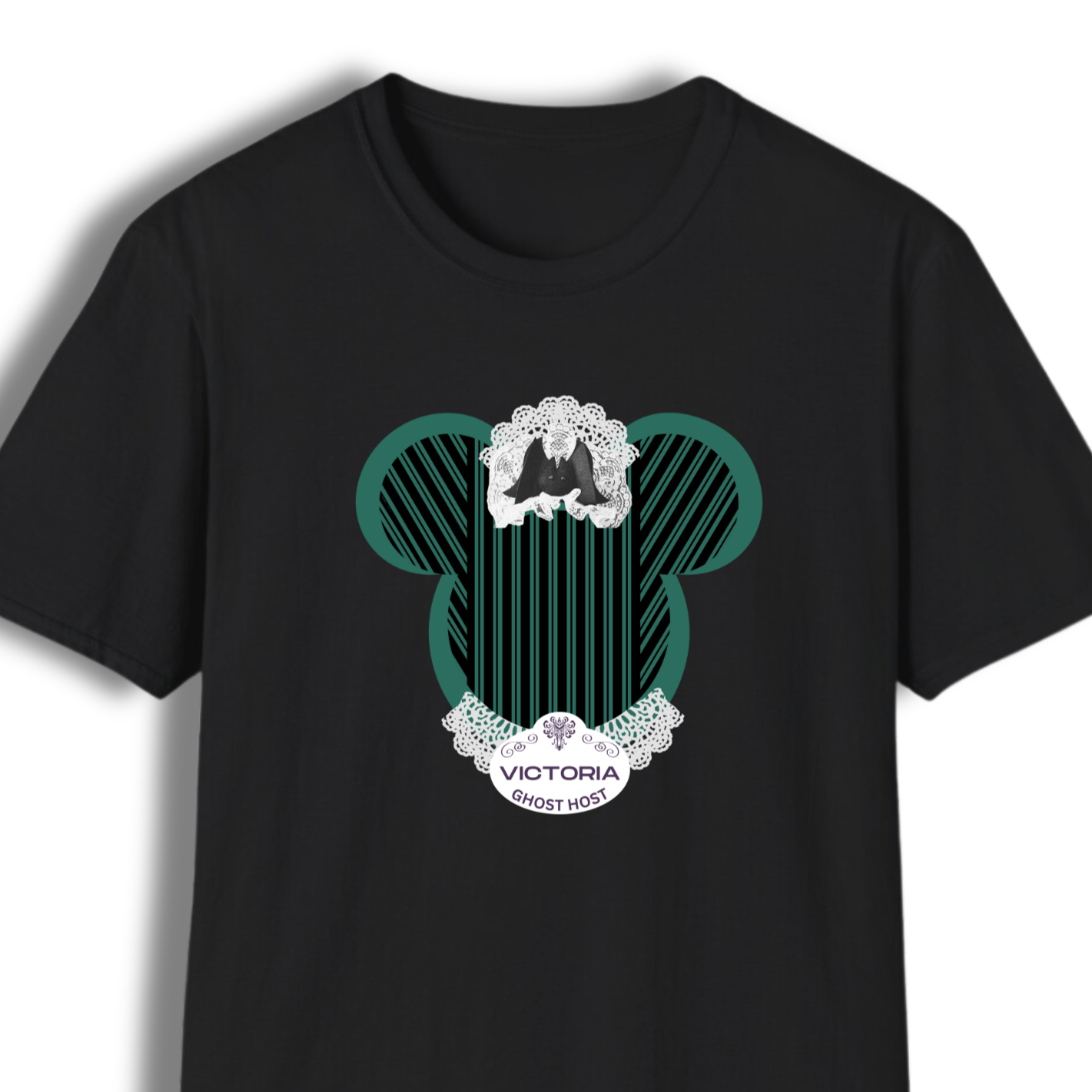 Personalized Minnie Ears Haunted Mansion Ghost Host Adult T-Shirts MNSSHP Halloween Party