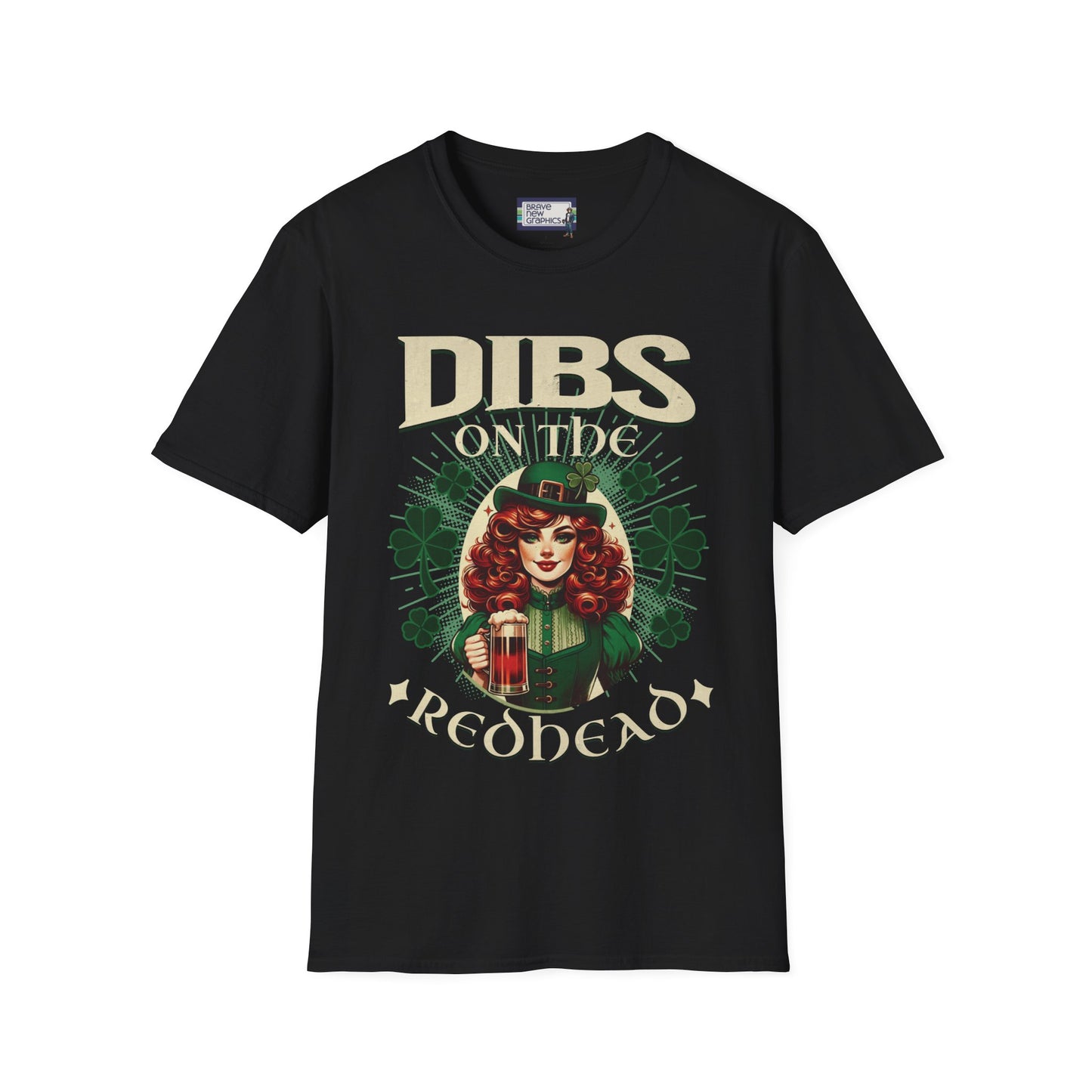 St. Patrick's Day Dibs On The Redhead Beer Drinking Holiday Unisex T-shirt