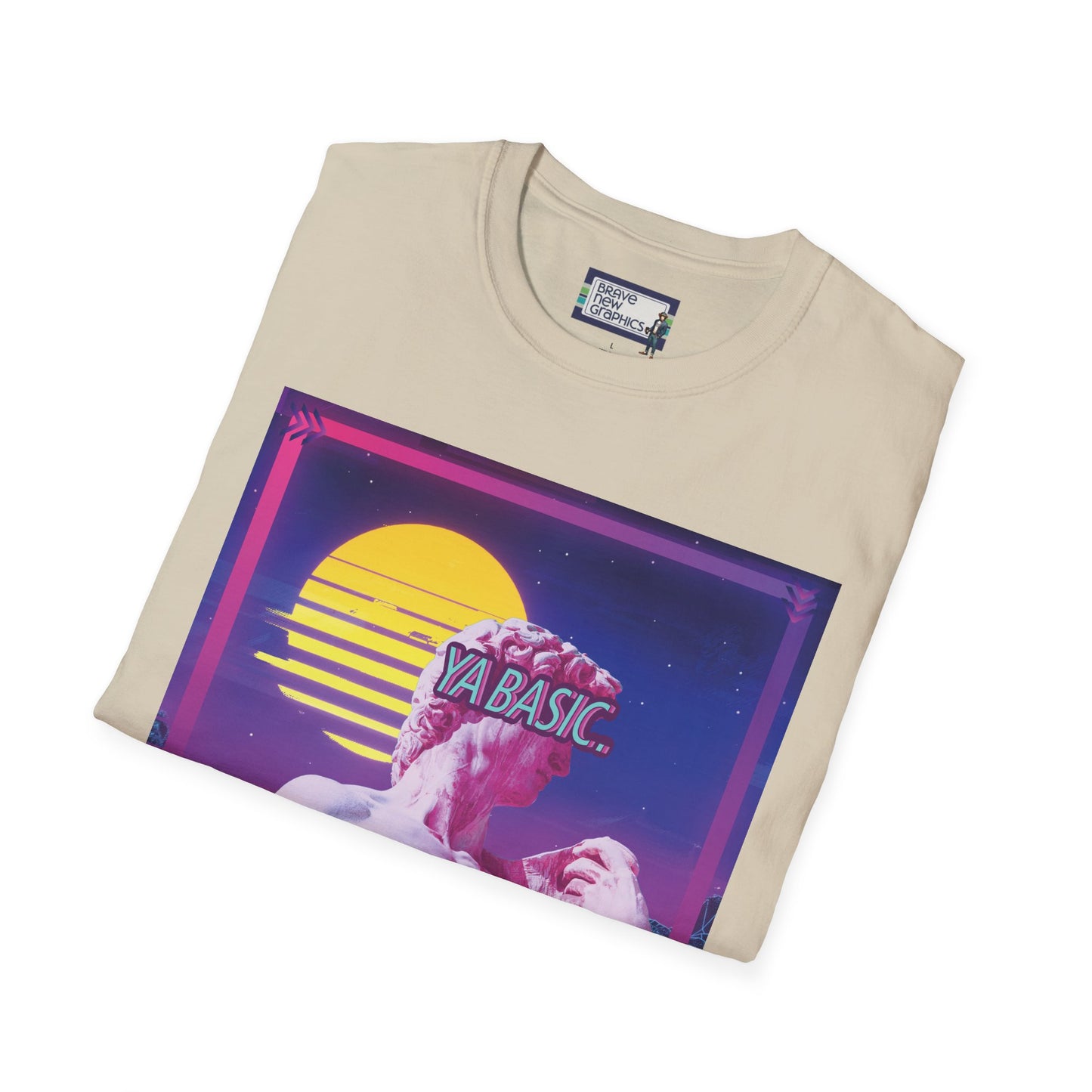 Vaporwave Ya Basic 90s 80s Y2K Synthwave Glitch Art Unisex Tee