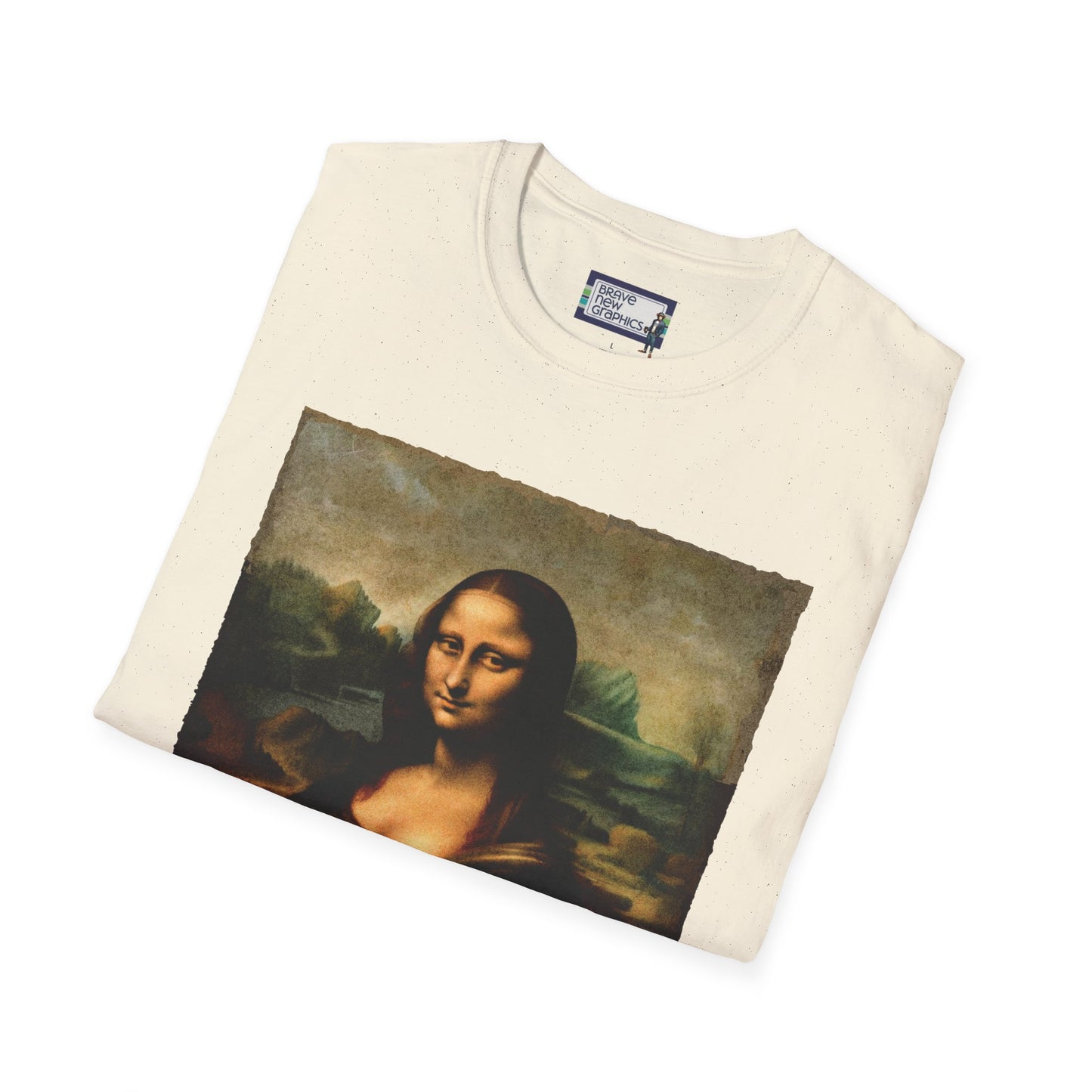 Mona Lisa Chicken Portrait Unisex Softstyle T-Shirt