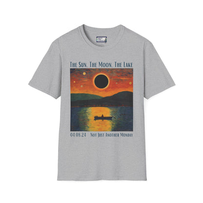 THE SUN THE MOON THE LAKE 2024 Total Eclipse Totality Tour The Sun Unisex Softstyle T-Shirt