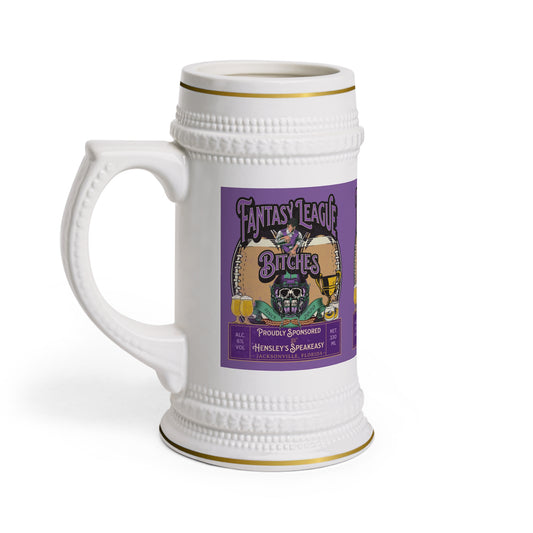 Fantasy League Bitches FLB Football Team Spirit 22 Ounce Beer Stein Mug