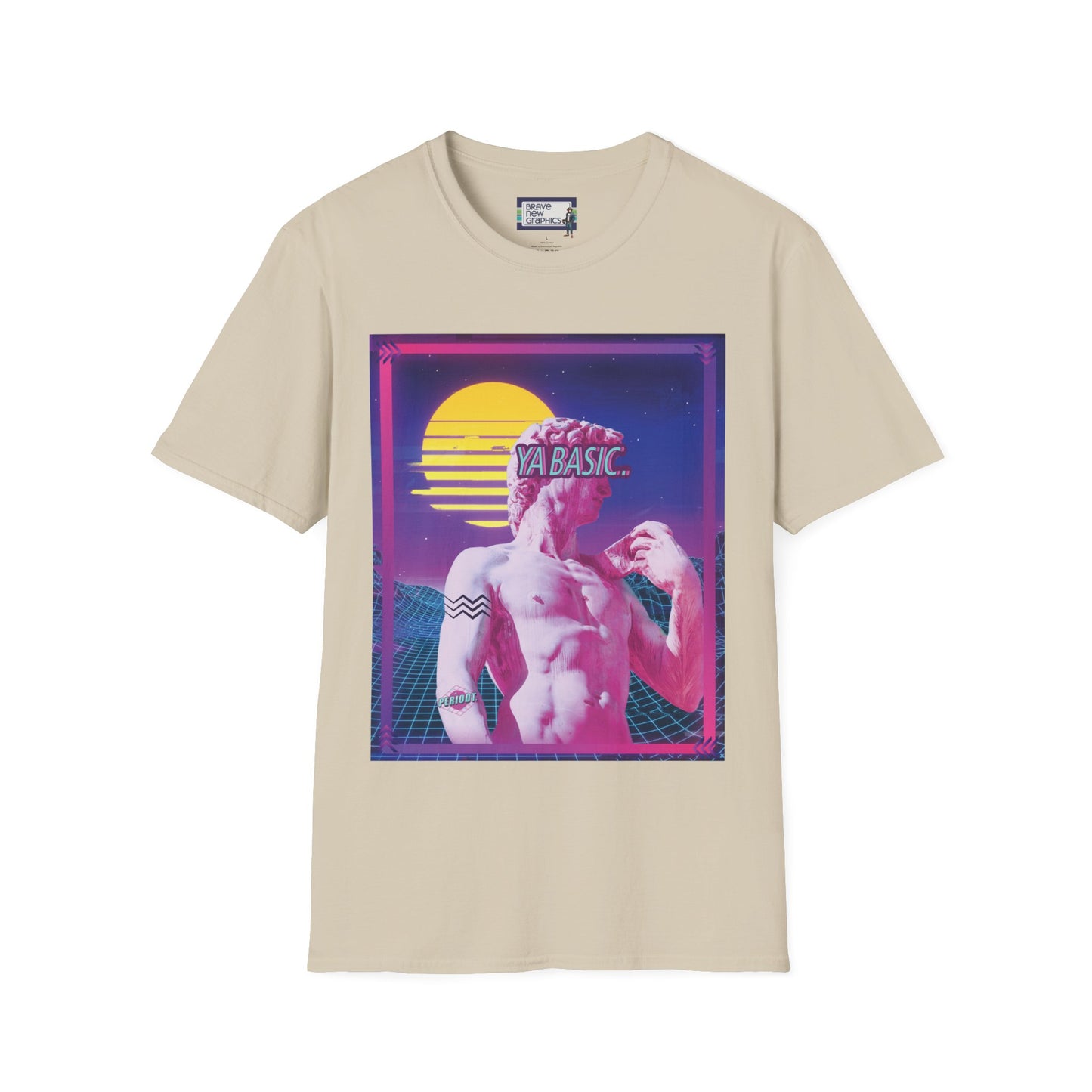 Vaporwave Ya Basic 90s 80s Y2K Synthwave Glitch Art Unisex Tee