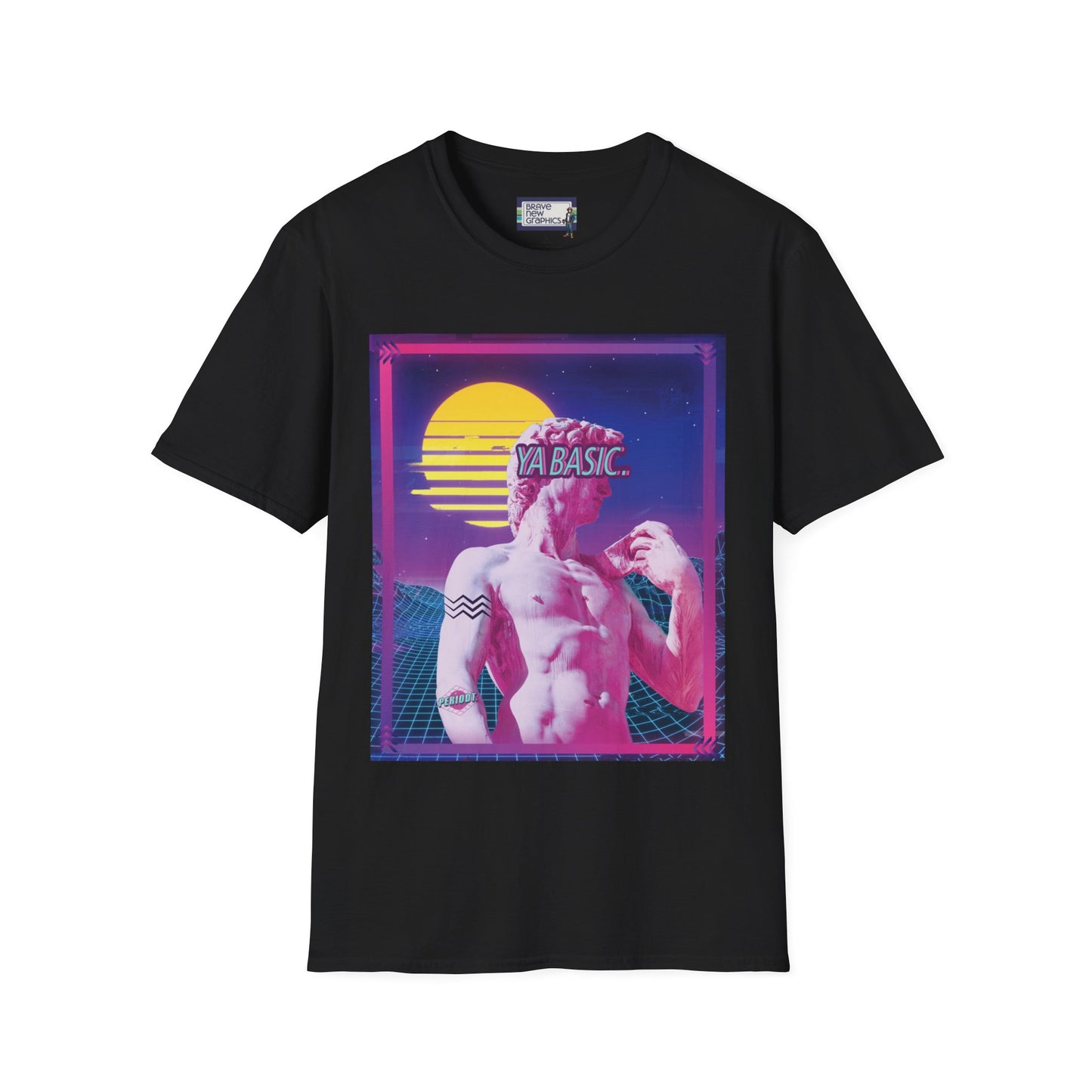 Vaporwave Ya Basic 90s 80s Y2K Synthwave Glitch Art Unisex Tee