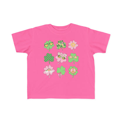St. Patrick's Day Clover Grid Toddler T-Shirt Design
