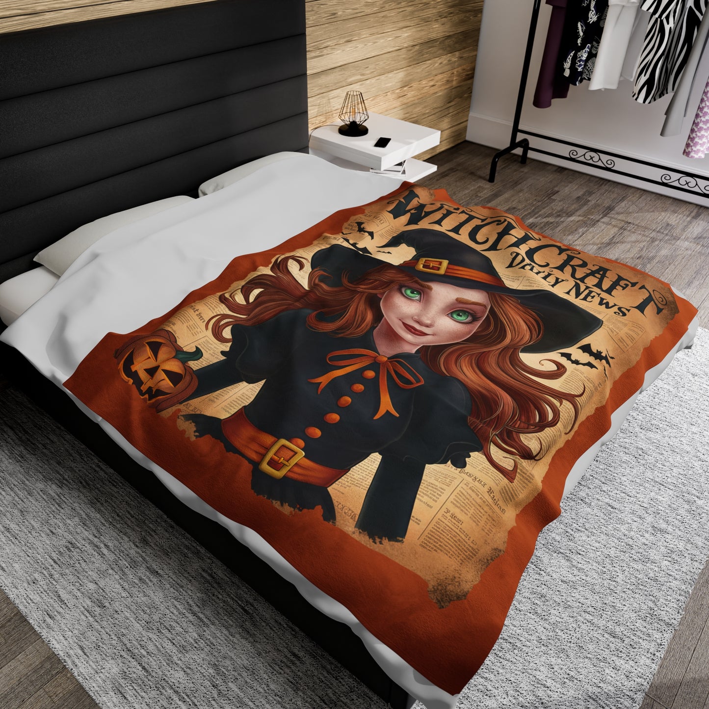 Halloween Themed Velveteen Plush Blanket Choice of Seven Designs