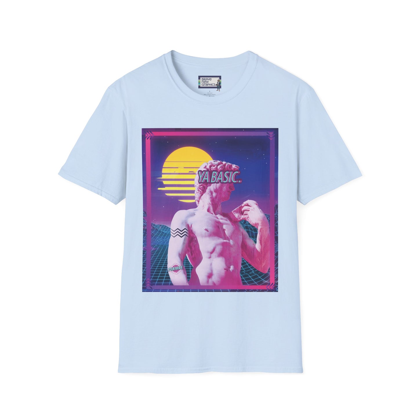 Vaporwave Ya Basic 90s 80s Y2K Synthwave Glitch Art Unisex Tee