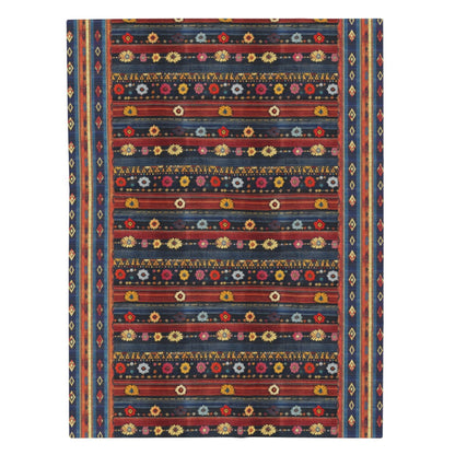 Velveteen Plush Blanket - Persian Style Print