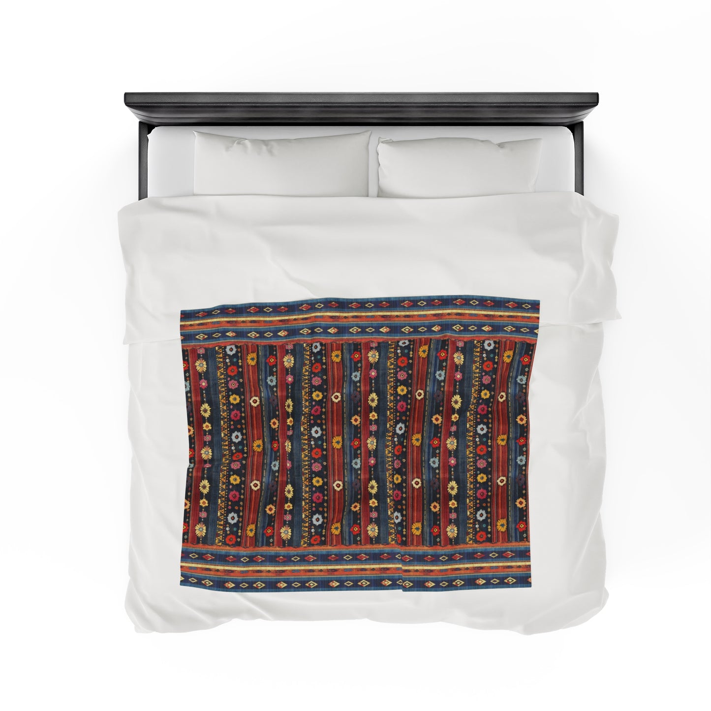 Velveteen Plush Blanket - Persian Style Print