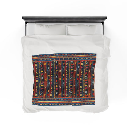 Velveteen Plush Blanket - Persian Style Print