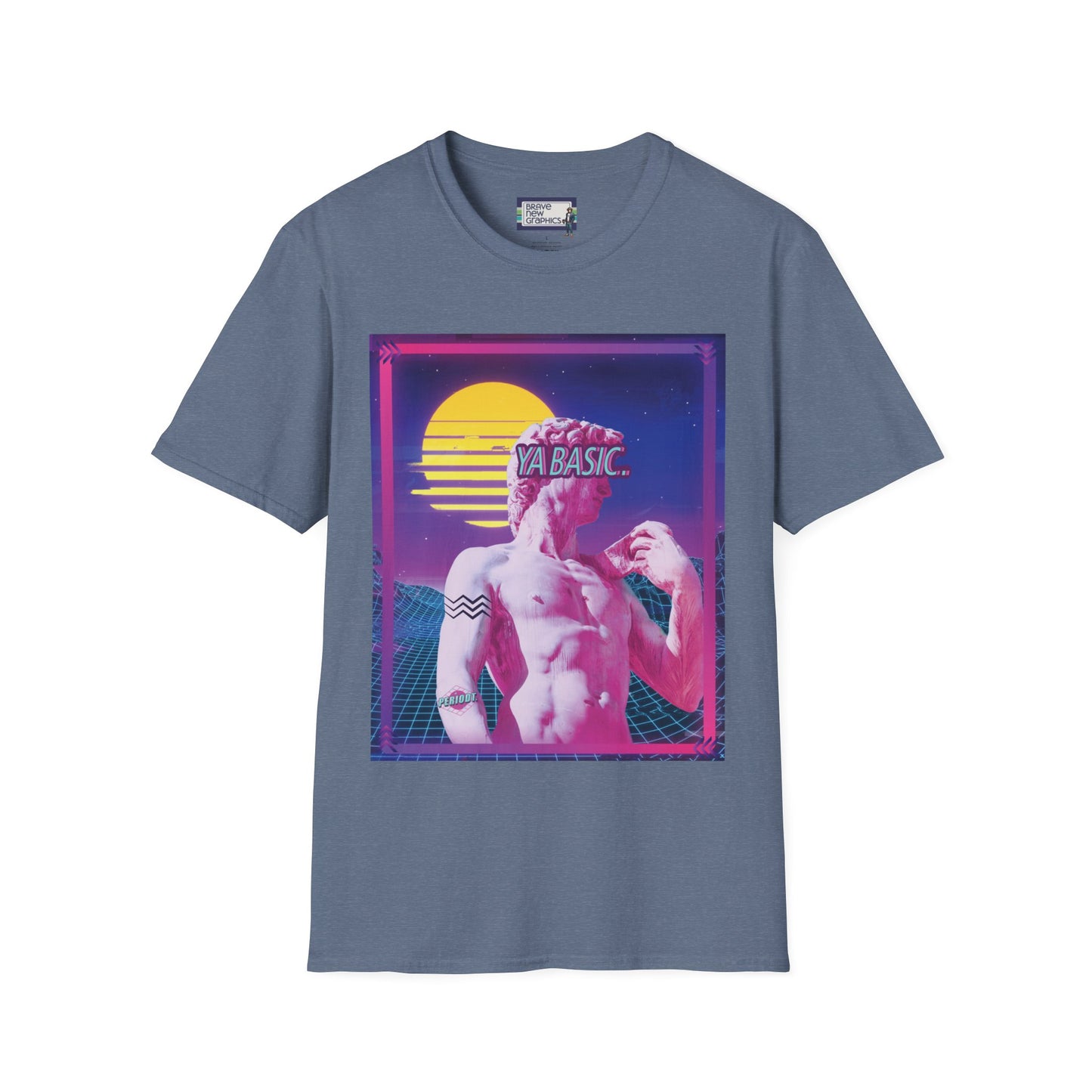 Vaporwave Ya Basic 90s 80s Y2K Synthwave Glitch Art Unisex Tee