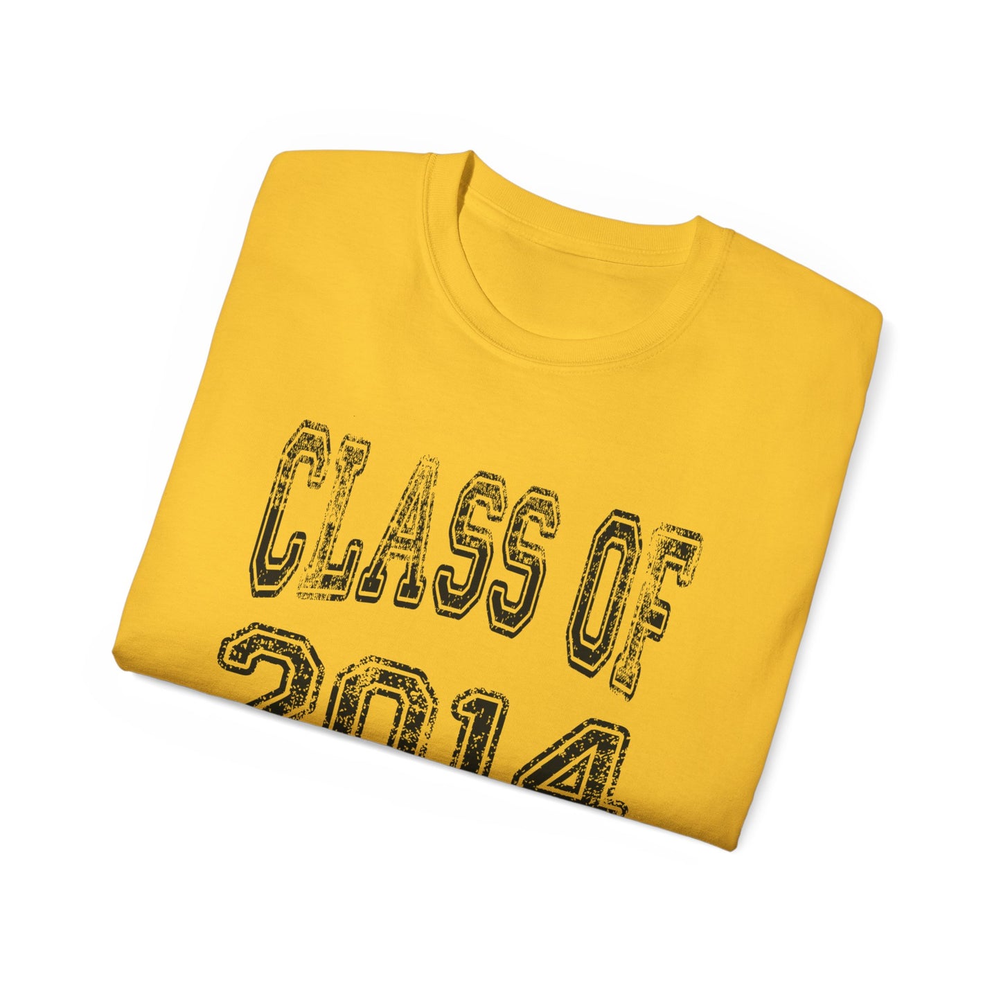 Class of 2014 Senior 14 Black Text Grad Celebration Graduate Goals Choose Your School Color Vintage Distressed Tee Unisex Ultra Cotton Tee