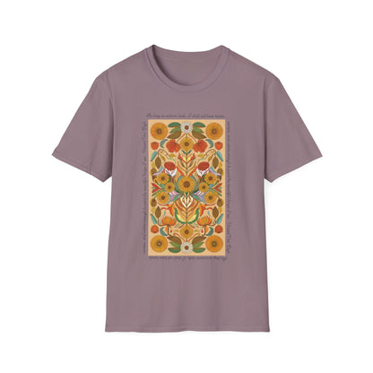 Autumn Florals with Van Gogh Quote T-Shirt Unisex Jersey Short Sleeve Holiday Graphic Tee Small - Plus Size