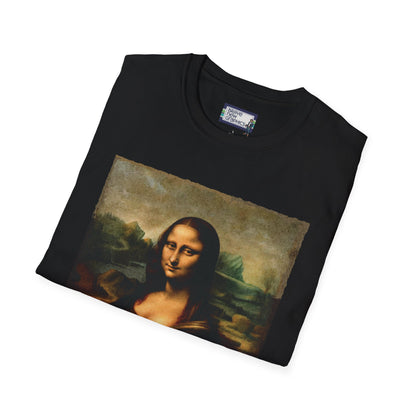 Mona Lisa Chicken Portrait Unisex Softstyle T-Shirt