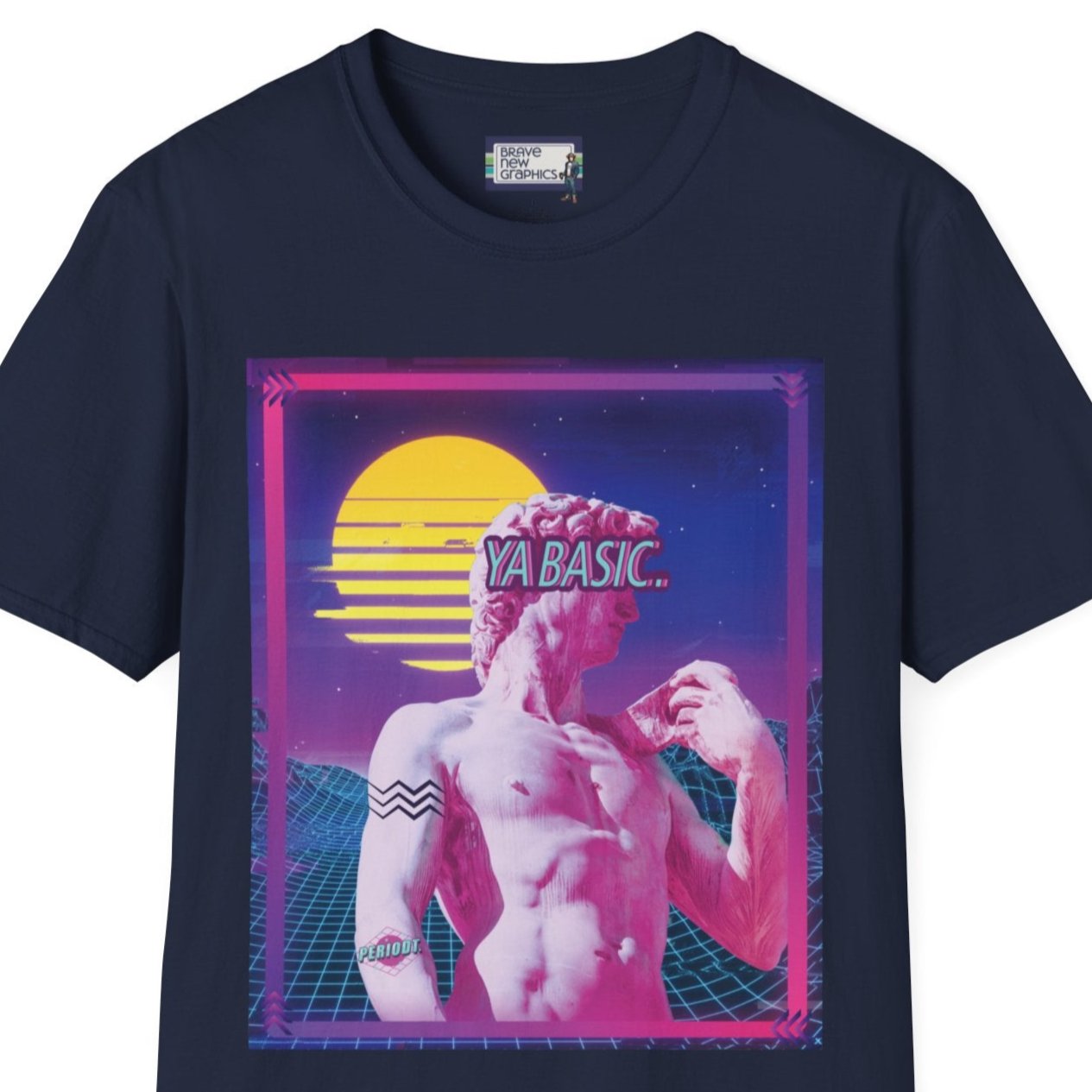 Vaporwave Ya Basic 90s 80s Y2K Synthwave Glitch Art Unisex Tee