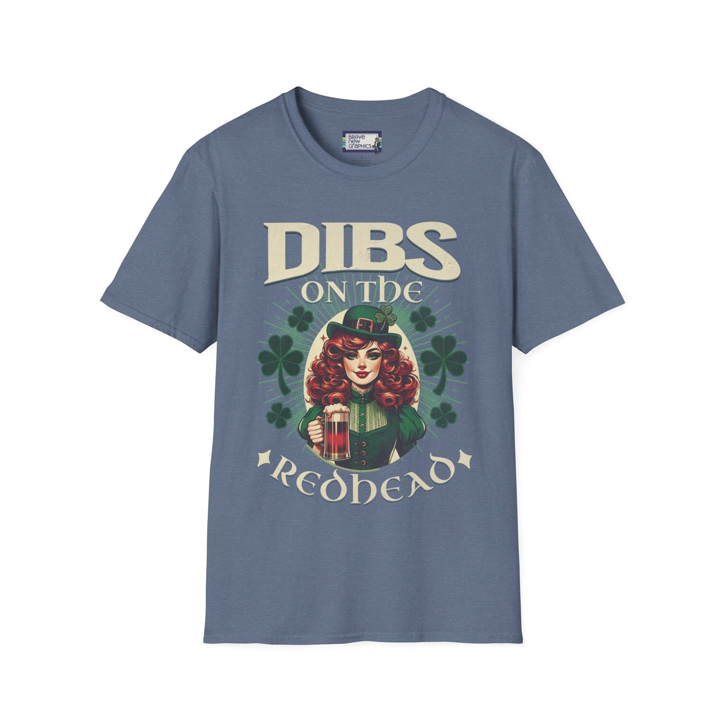 St. Patrick's Day Dibs On The Redhead Beer Drinking Holiday Unisex T-shirt