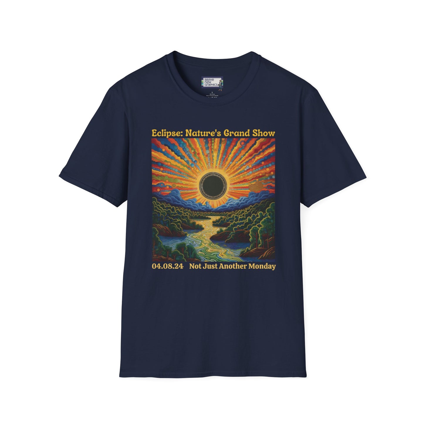 2024 Total Eclipse Totality Tour Not Just Another Monday Unisex Softstyle T-Shirt