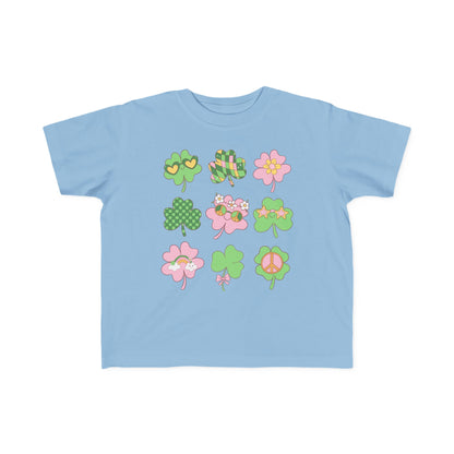 St. Patrick's Day Clover Grid Toddler T-Shirt Design
