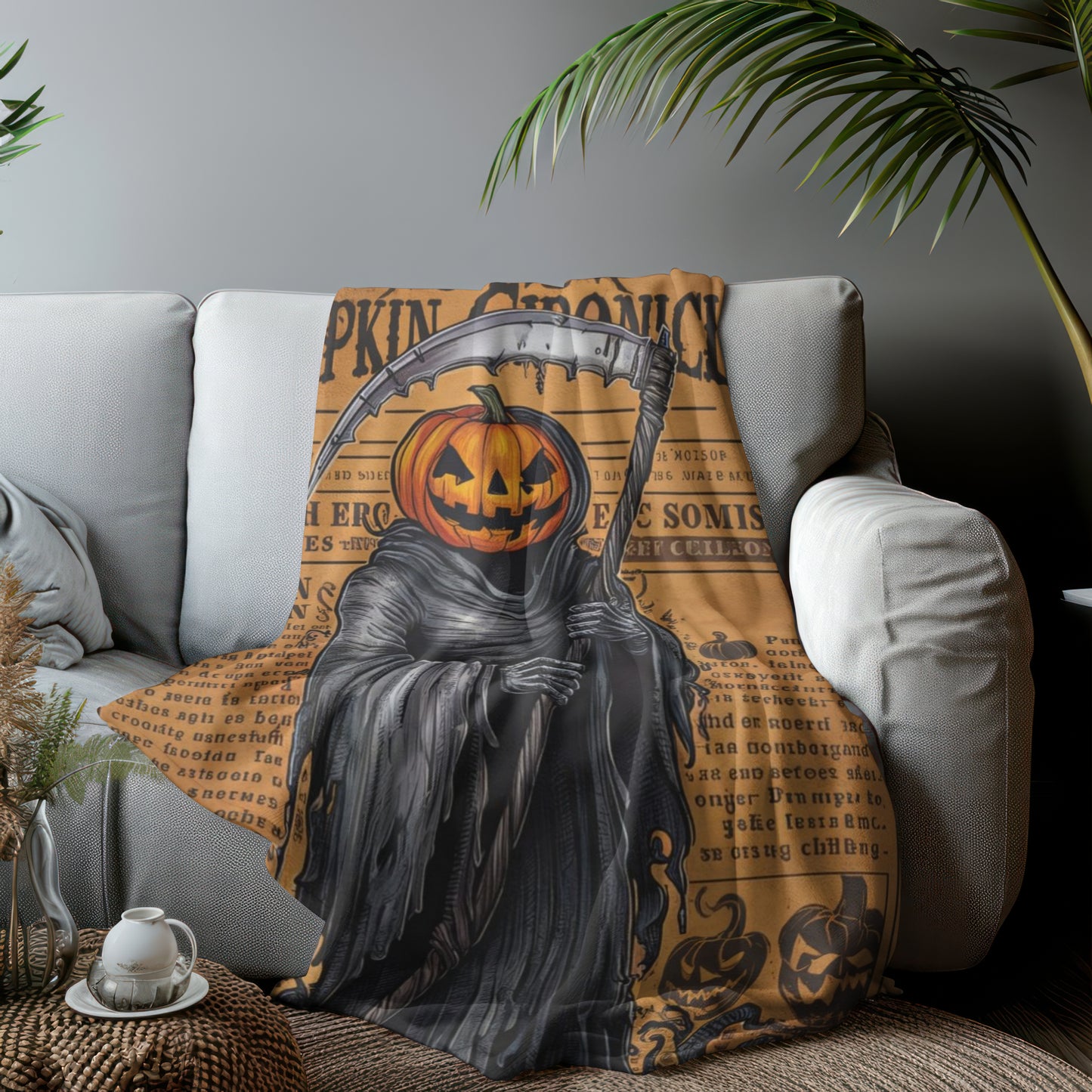 Halloween Themed Velveteen Plush Blanket Choice of Seven Designs