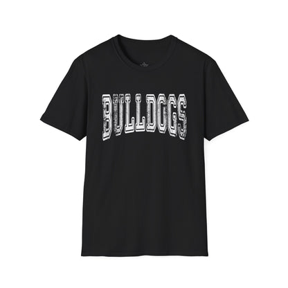 Custom Mascot Name Distressed Sports Team Name Unisex Softstyle T-Shirt