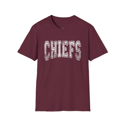 Custom Mascot Name Distressed Sports Team Name Unisex Softstyle T-Shirt