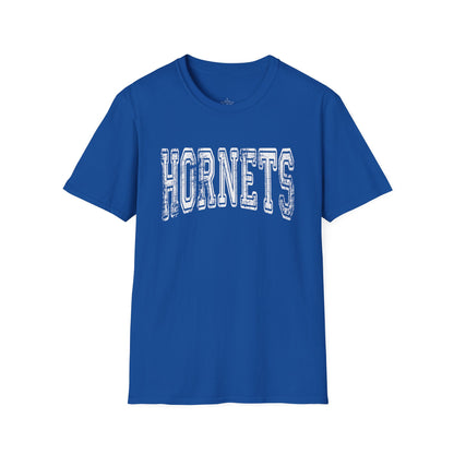 Custom Mascot Name Distressed Sports Team Name Unisex Softstyle T-Shirt