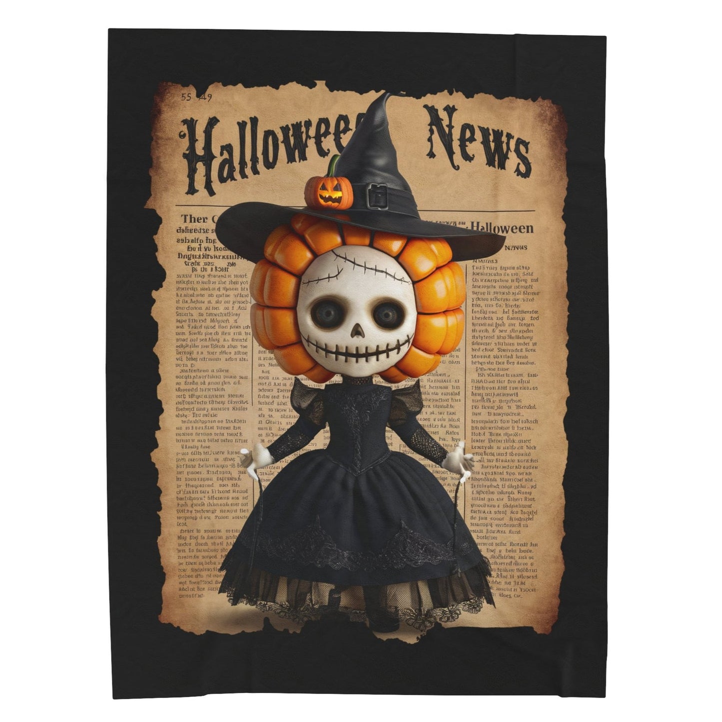 Halloween Themed Velveteen Plush Blanket Choice of Seven Designs