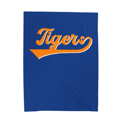 Custom Team Mascot and Colors, Velveteen Plush Stadium Blanket Medium Weight 3 Sizes